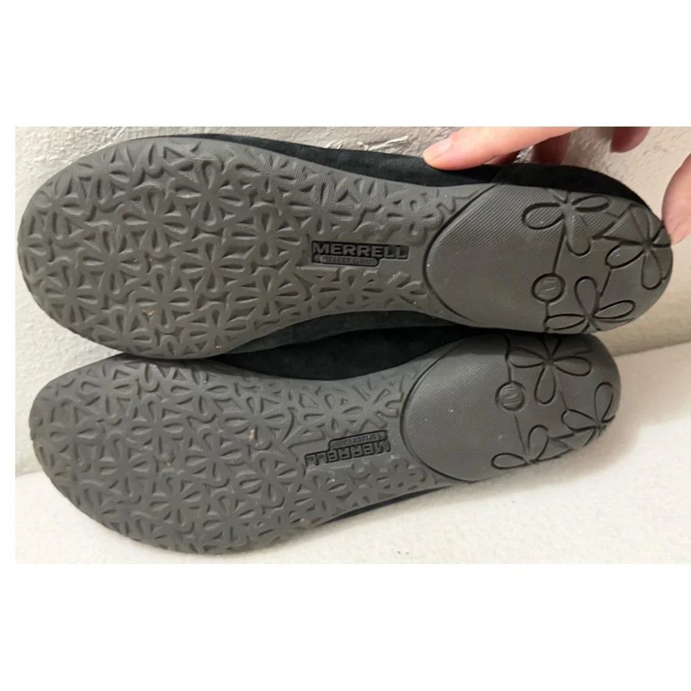 Merrell Mimosa Glee Black Suede Ballet Flats Womens 7.5 J42558 Comfort Shoes
